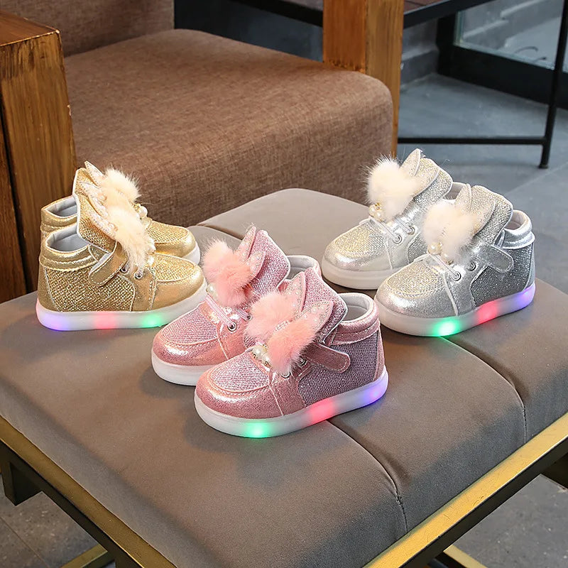 Scarpe Luminose Traspiranti con LED e Glitter per Bambini RocketBaby