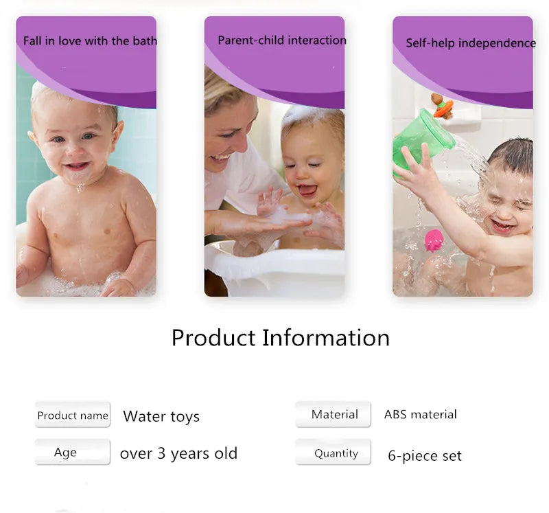 Jucărie de baie cu caracatiță și inele plutitoare