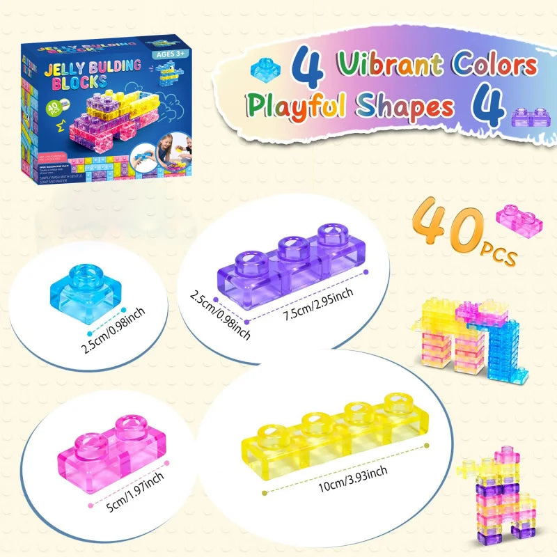 Set 40 Blocchi Sensoriali Squishy – Per Bambini Piccoli