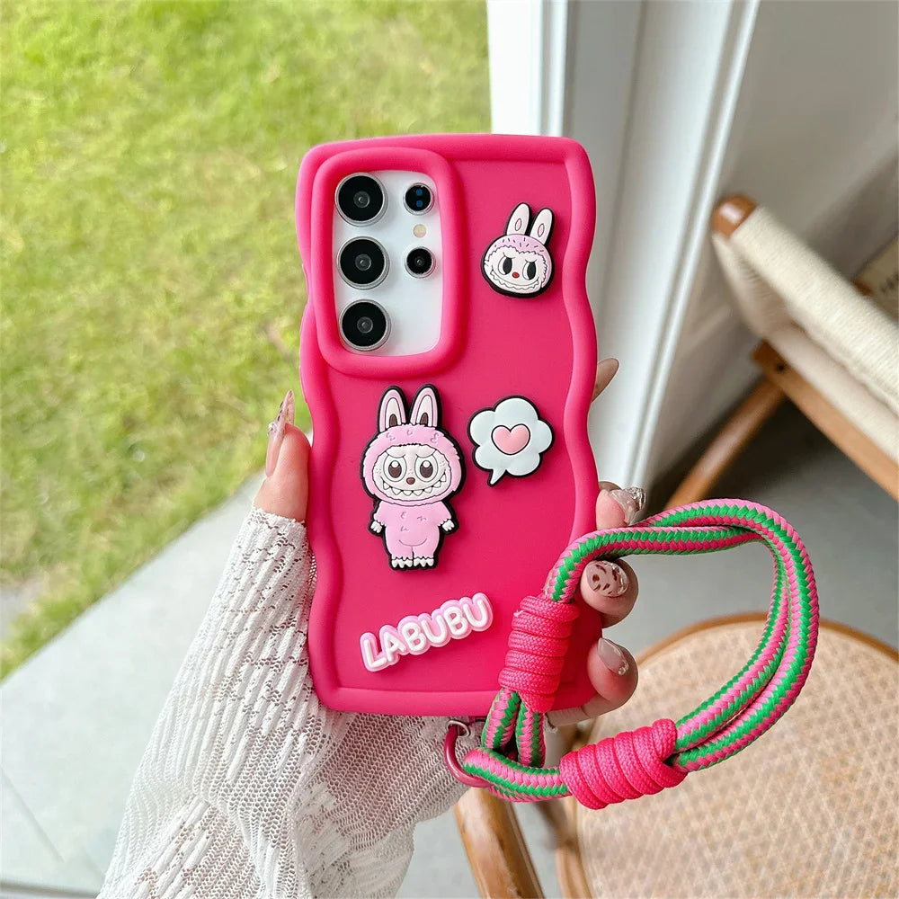 Cover Labubu Multicolore per Samsung Galaxy in Silicone