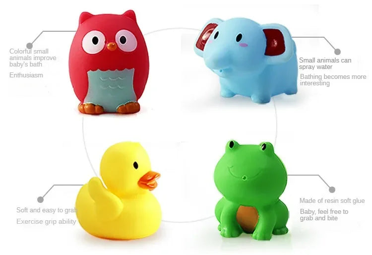 Plasa de jucarii de baie cu 6 animale plutitoare