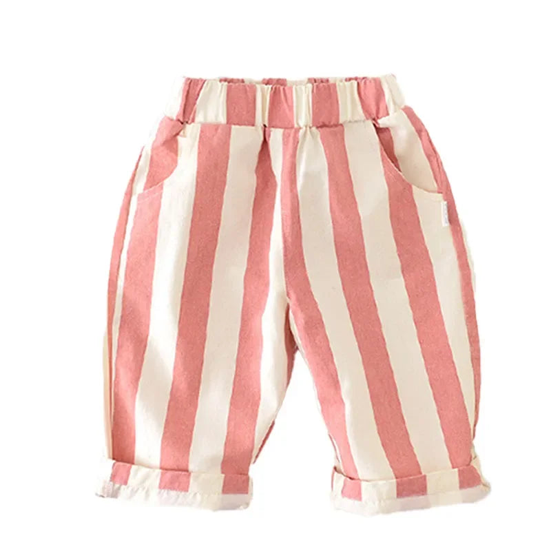 Pantaloni Larghi a Righe per Bambini – Morbidi e Casual