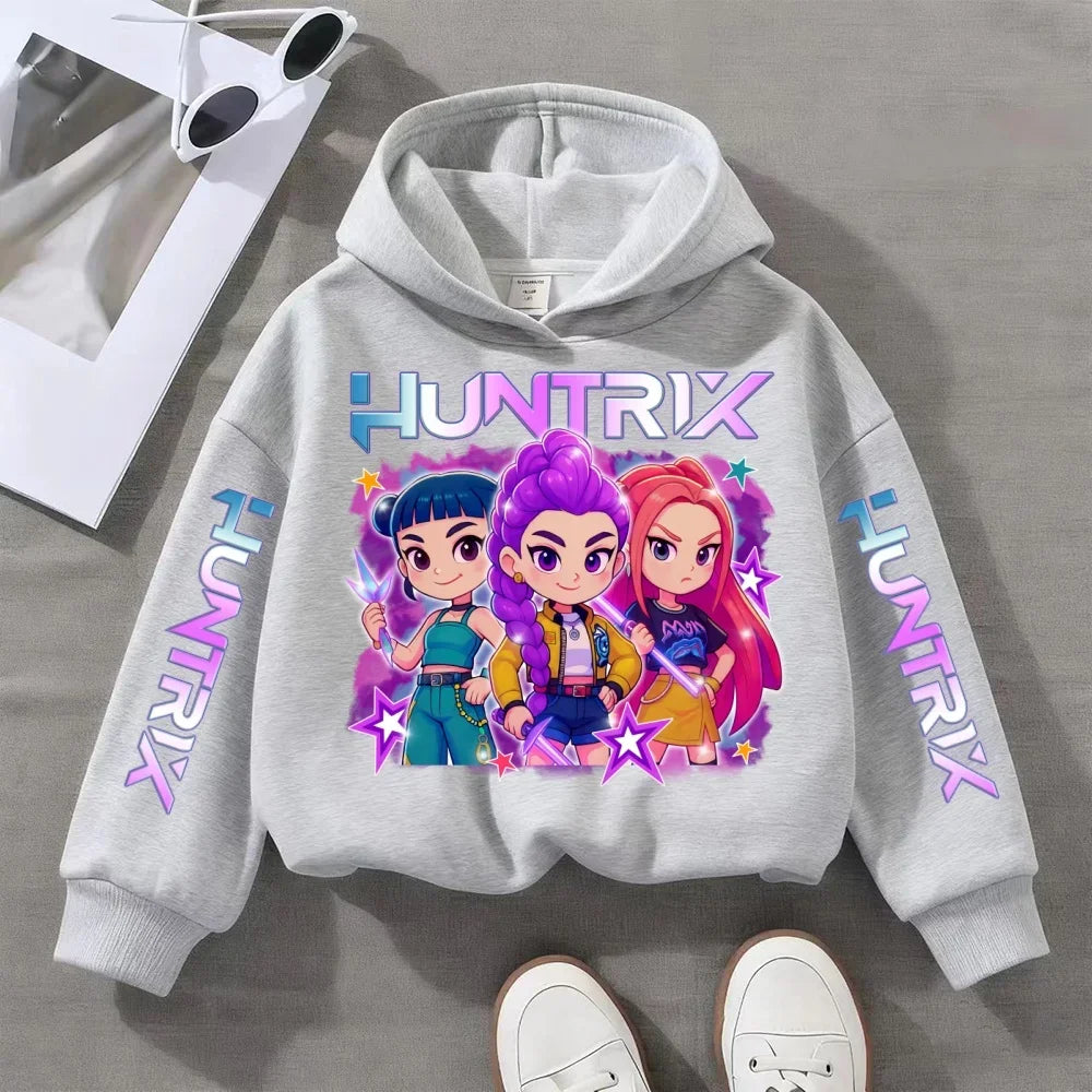 Moletom KPOP em várias cores para crianças de 3 a 14 anos.