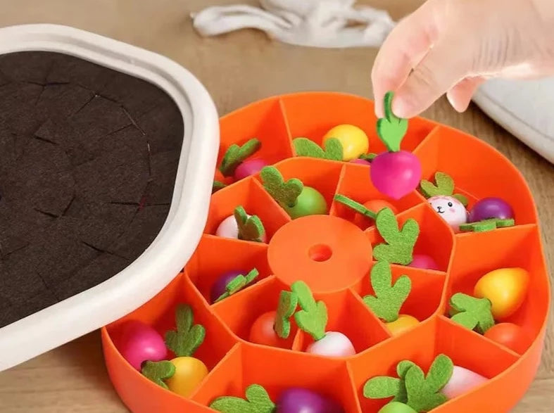 Joc educațional Montessori câmp de morcovi