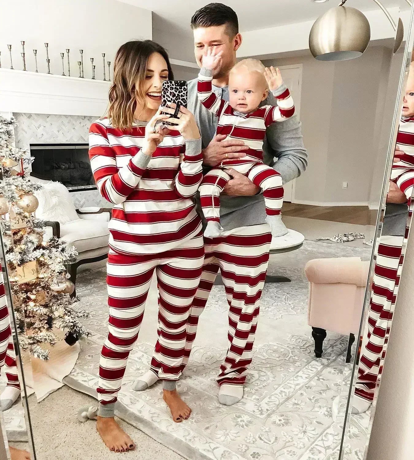 Mum Dad Dad And Baby Matching Pyjamas Matching Pajama Set