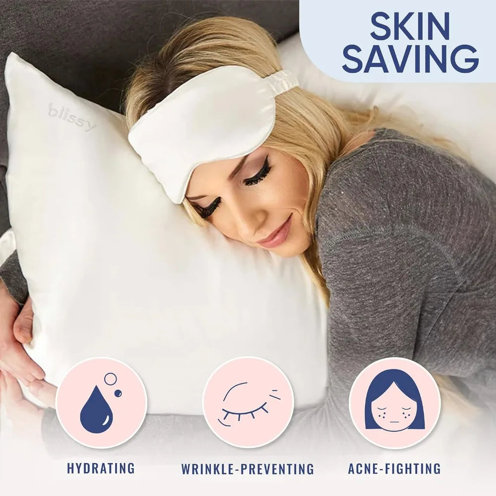 Set 2 Federe per cuscino in 100% vera seta naturale di gelso protegge i capelli e la pelle dalle rughe