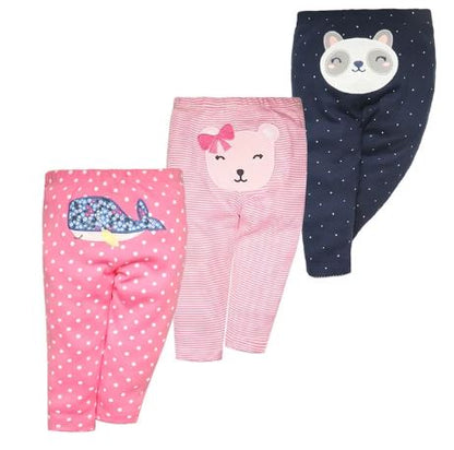 Lot de 3 leggings en coton