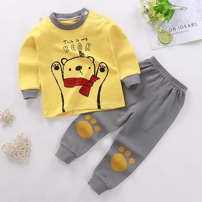 Conjunto de pijama de algodão de 2 peças