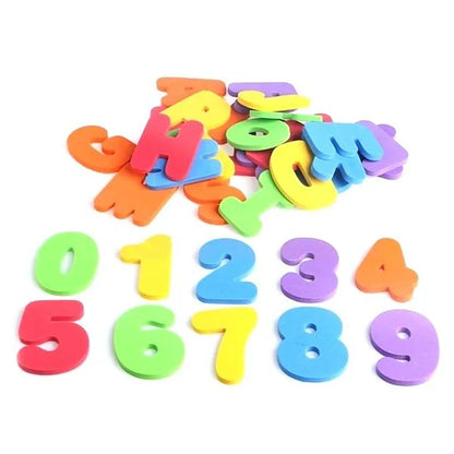 Ensemble de 36 pièces de jeux de bain lettres et chiffres