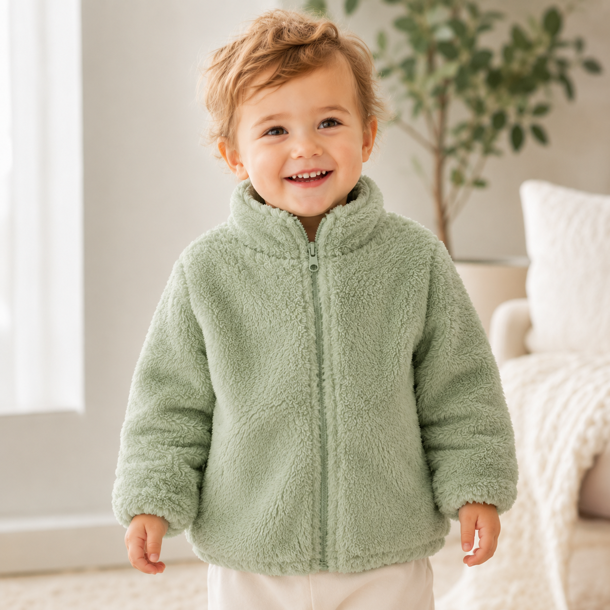 Giacca Calda in Peluche per Bambini