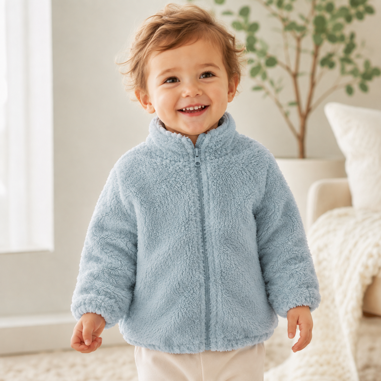 Giacca Calda in Peluche per Bambini