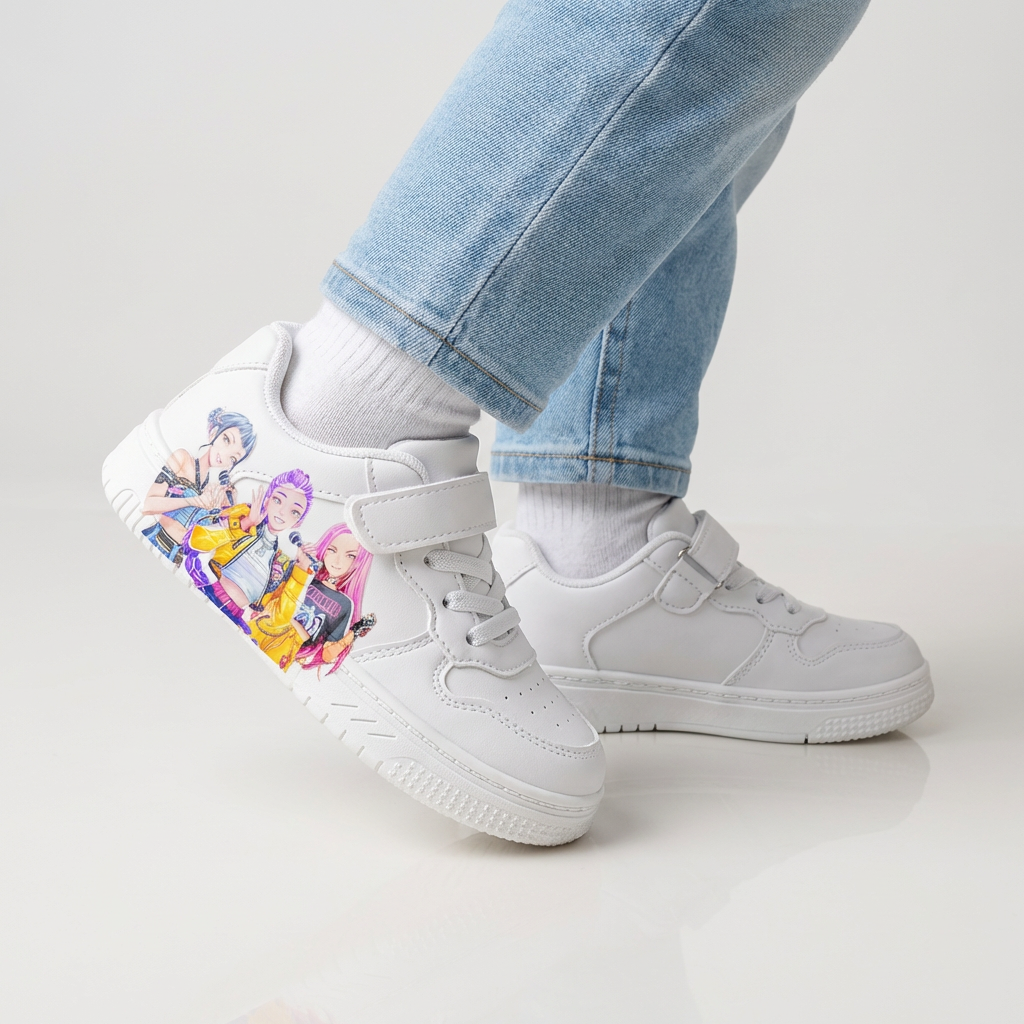 Sneakers KPop Bianche Super Trend per Bambini (3–12 anni)