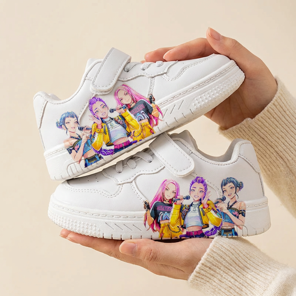 Sneakers KPop Bianche Super Trend per Bambini (3–12 anni)