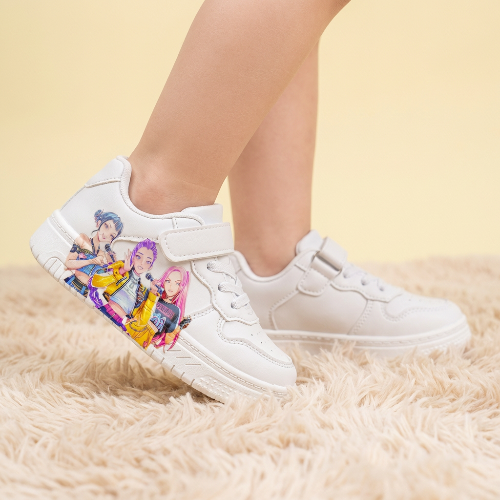 Sneakers KPop Bianche Super Trend per Bambini (3–12 anni)