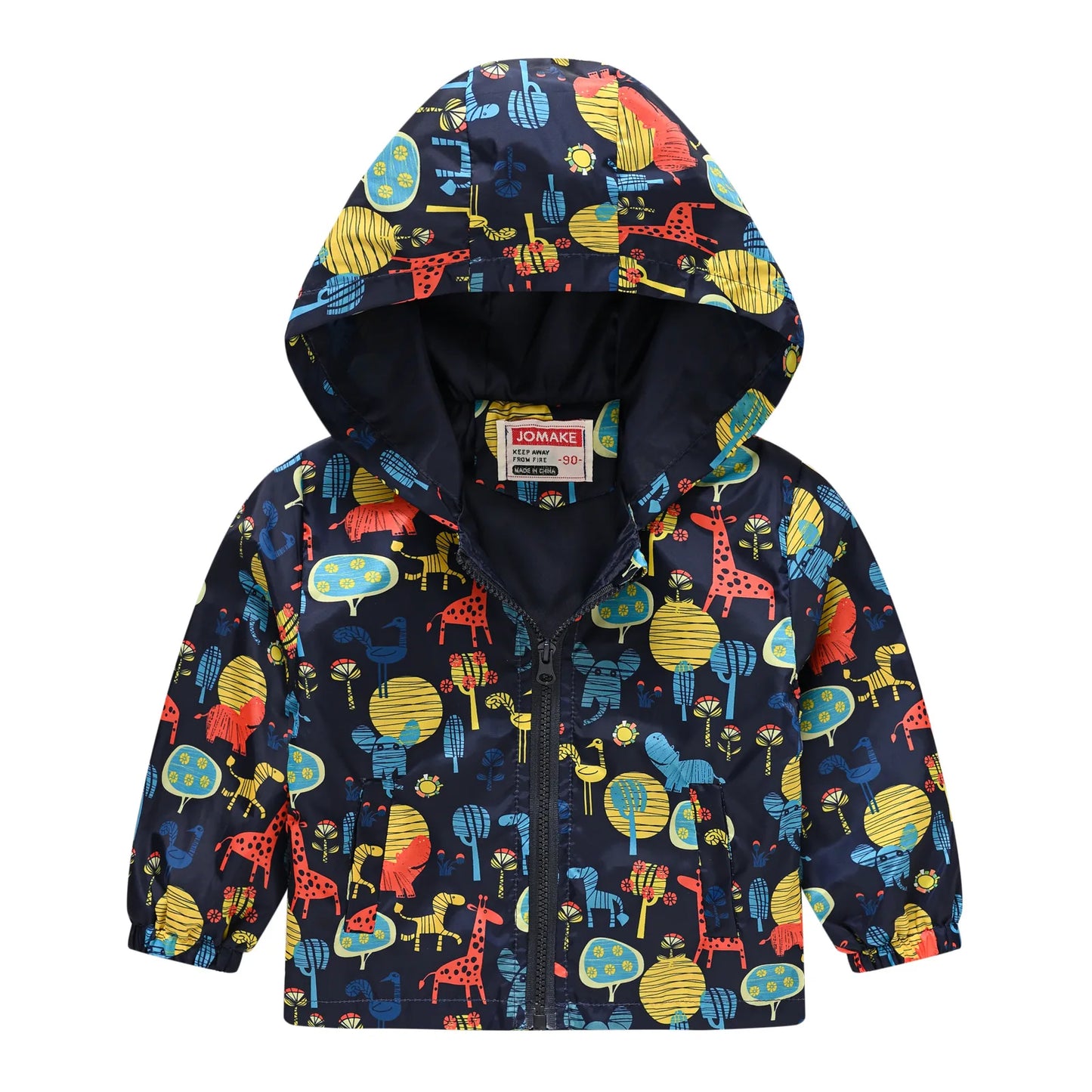 Chaqueta Multivariante Impermeable Cortavientos con Capucha y Cremallera para Niños