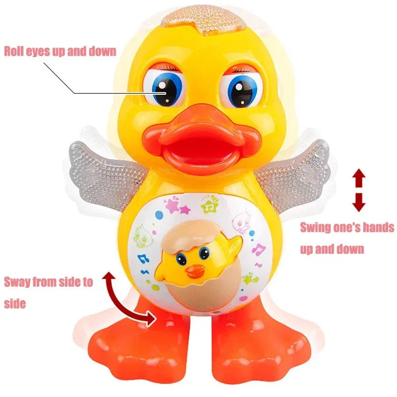 Papera Musicale Ballerina con Luci – 15 cm