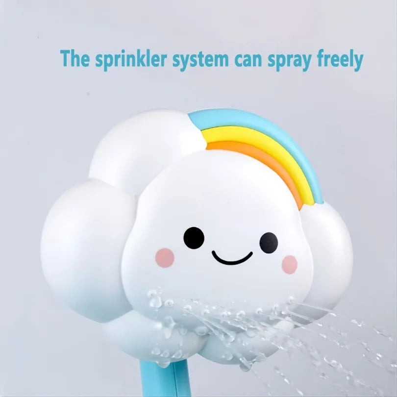 Cloud spray game for baby bathing