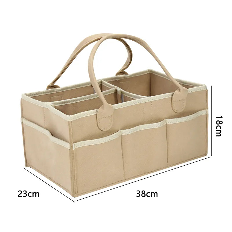 Panier à couches et de rangement avec poches