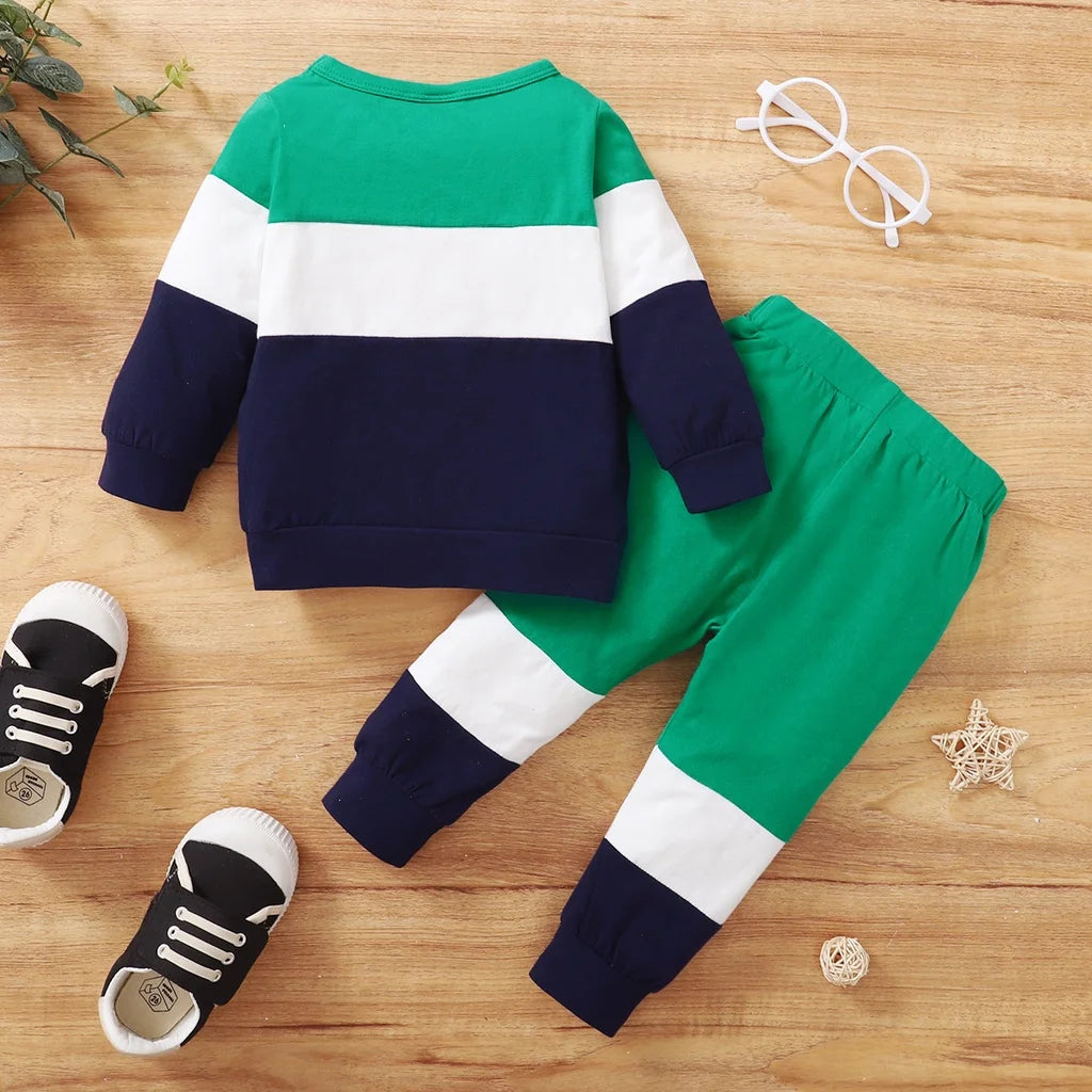 Set tuta in cotone pcs felpa e pantaloni per Bambini Happy