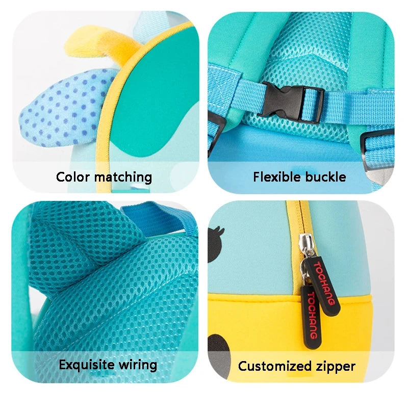 Mochilas de animais 3D para jardim de infância e escola