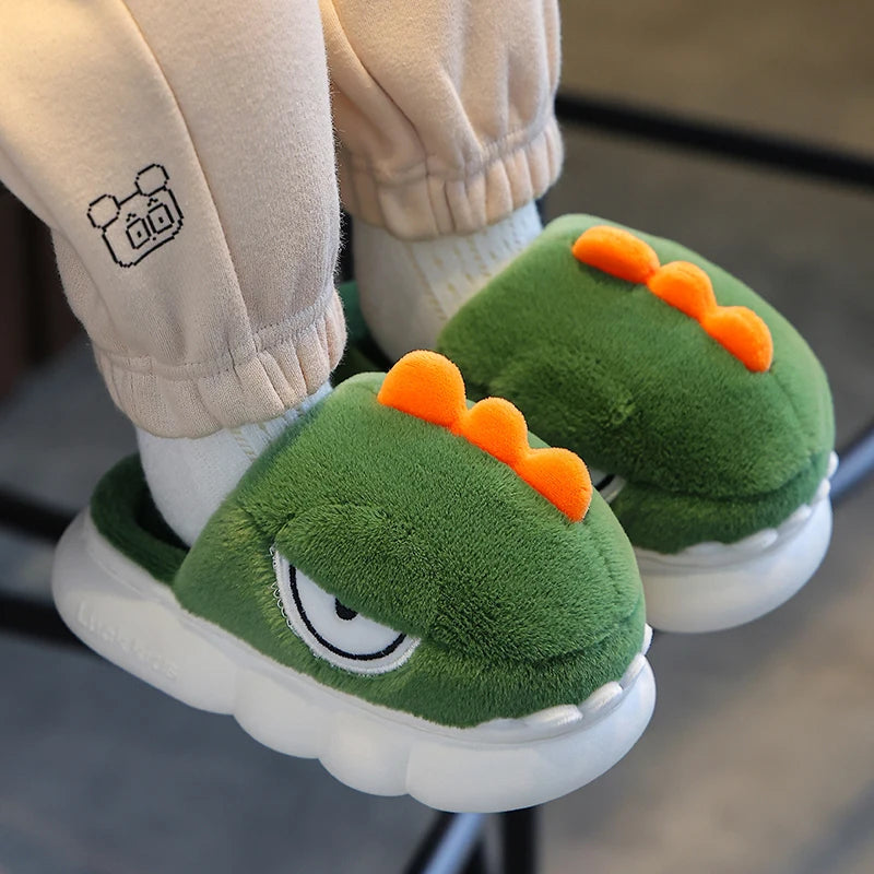 Warm Dinosaur Slippers for Children