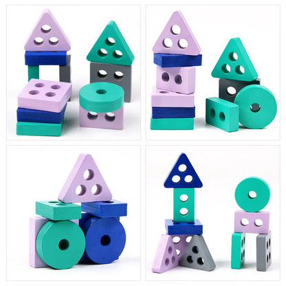 Mini blocs de construction empilables pour enfants Montessori