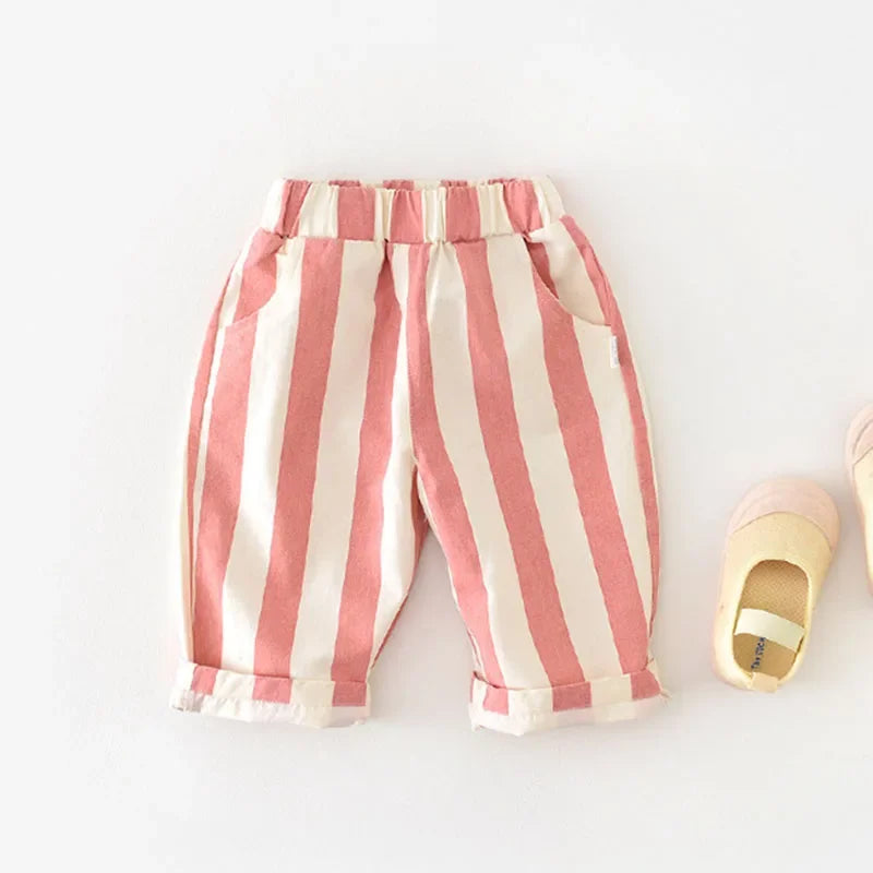 Pantaloni Larghi a Righe per Bambini – Morbidi e Casual