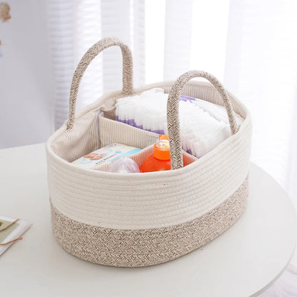 Nappy basket with compartments