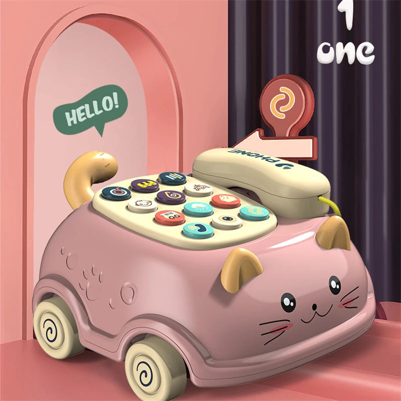 Jeu de téléphone musical chat multivariant Montessori