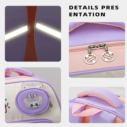 Rucsac Labubu, spatios si respirabil, multicolor