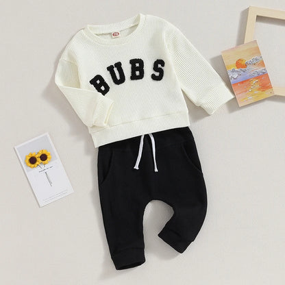 Conjunto de treino infantil de algodão Bubs multicolorido