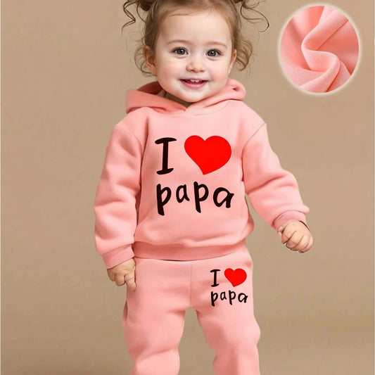 Completo Baby 2 Pezzi - I Love Papa - Da 1 a 3 Anni