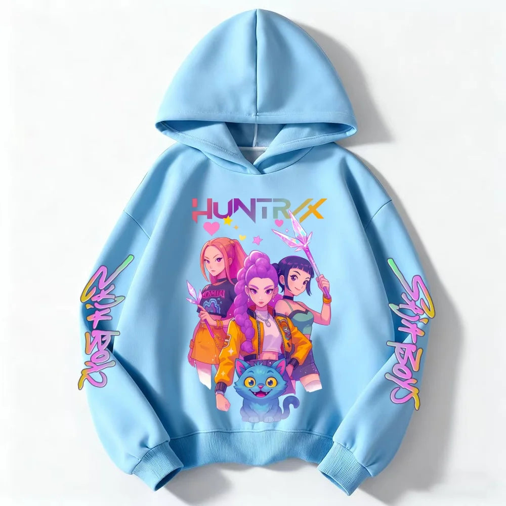 Felpa in Vari Colori Collezione K Pop Demon Hunter da 3 a 14 Anni