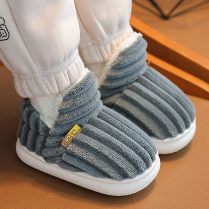 Chaussons antidérapants multicolores chauds et respirants pour enfants