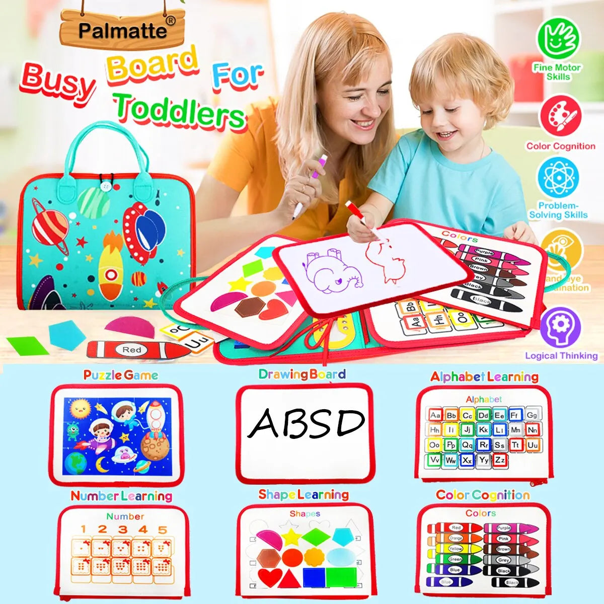 Potatomato Montessori Busy Board - Giocattolo Sensoriale In Potatomato Montessori Busy Board - Giocattolo Sensoriale In