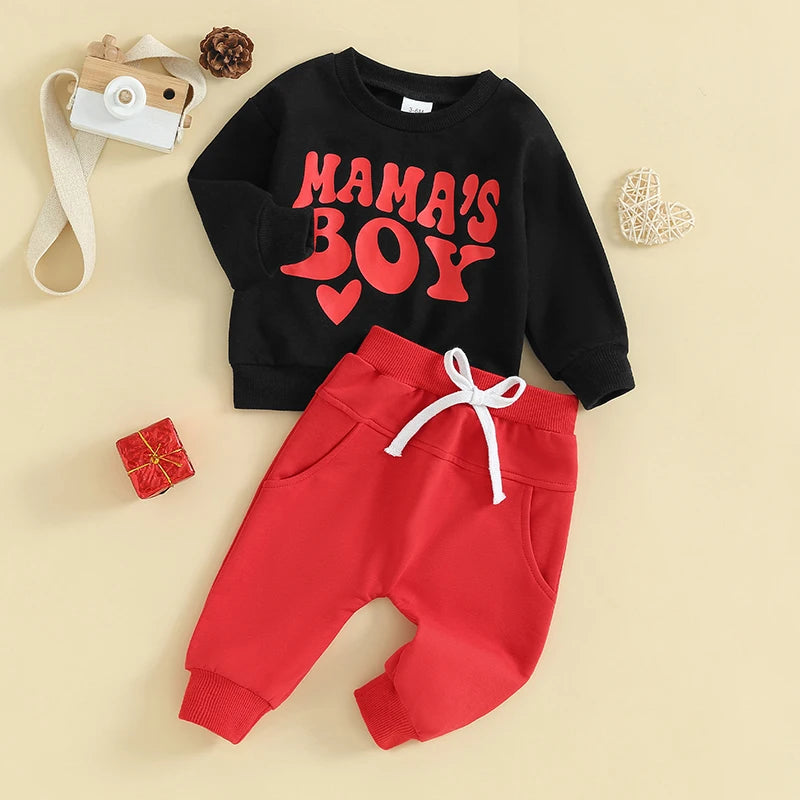 Conjunto de treino infantil de algodão Mama's Boy