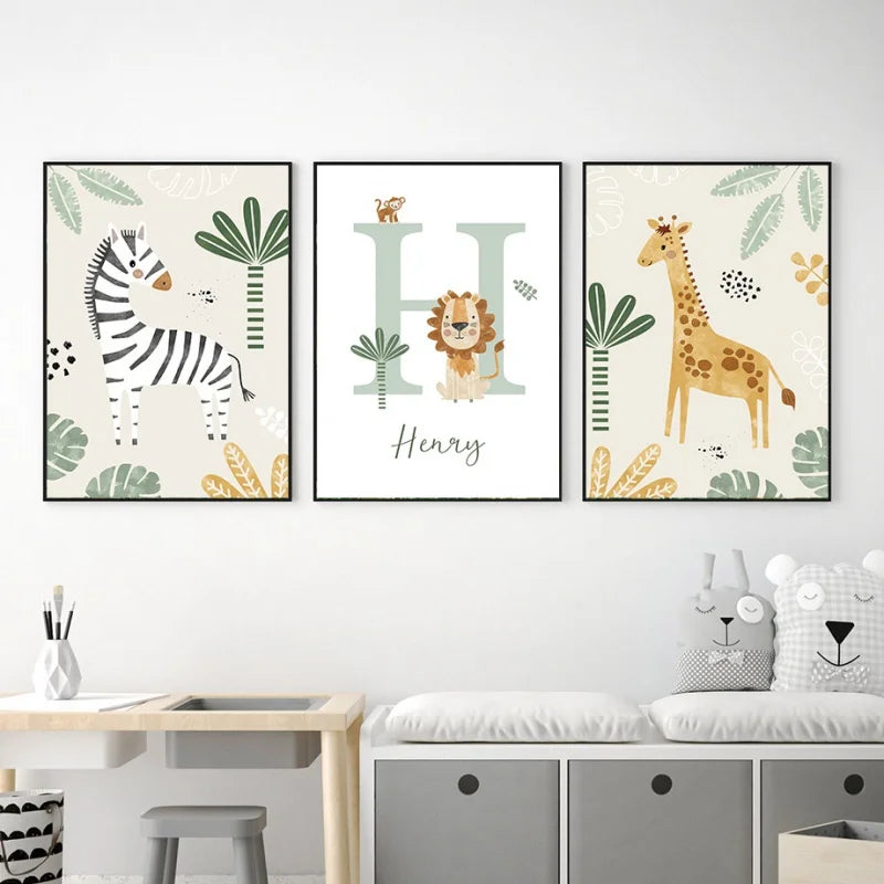 Quadro Decorativo Multivariante de Animais da Selva