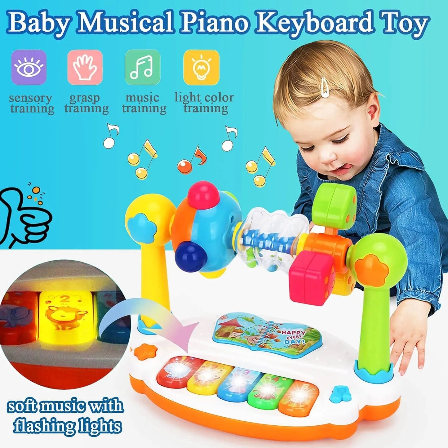 Tastiera Musicale Giocattolo 4 in 1 per Bambini4 in 1