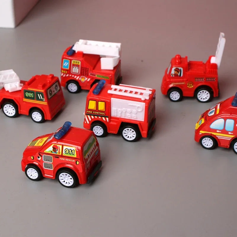 Set of 6 toy vehicles with multi-variant children's bag