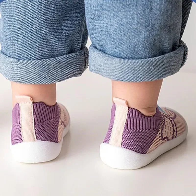 Chaussettes en caoutchouc, baskets souples et antidérapantes pour enfants