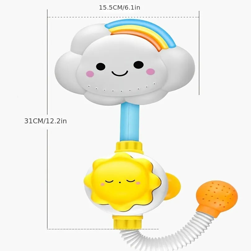 Cloud spray game for baby bathing