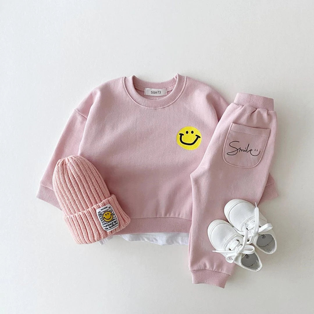 Ensemble survêtement enfant Smile en coton multicolore