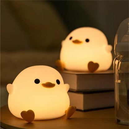 LED Night Light Duck Silicone Lamp for Children