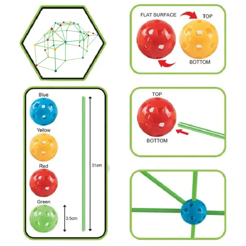 Tente intérieure pour enfants Creative Fort Building Blocks