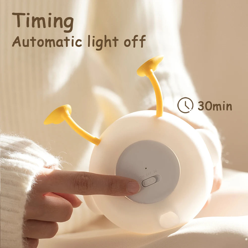 LED Night Light Duck Silicone Lamp for Children