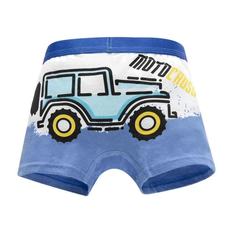 Set 4 Boxer con Veicoli da Bambino – 2–11 Anni