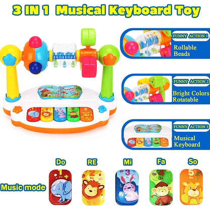 Tastiera Musicale Giocattolo 4 in 1 per Bambini4 in 1