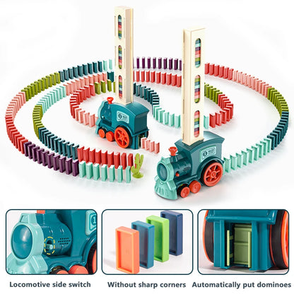 Train jouet Domino Row pour enfants