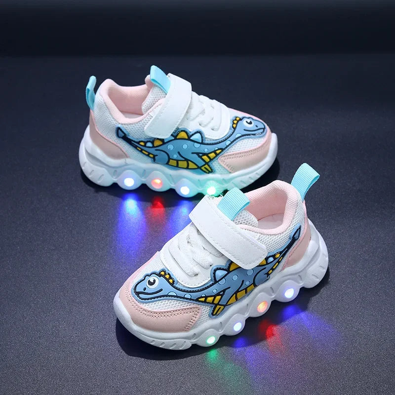 Scarpe da corsa traspiranti Dinosauro con LED per bambini Multivariant RocketBaby