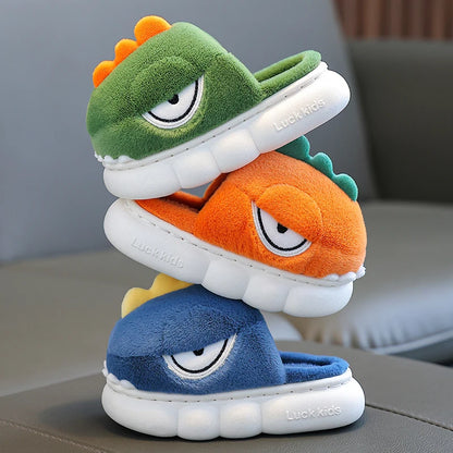 Chaussons chauds dinosaures pour enfants